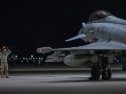 Italian Eurofighter Typhoon jet at Spears of Victory 2026