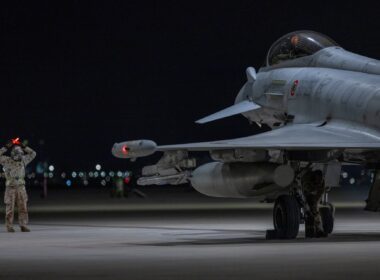 Italian Eurofighter Typhoon jet at Spears of Victory 2026