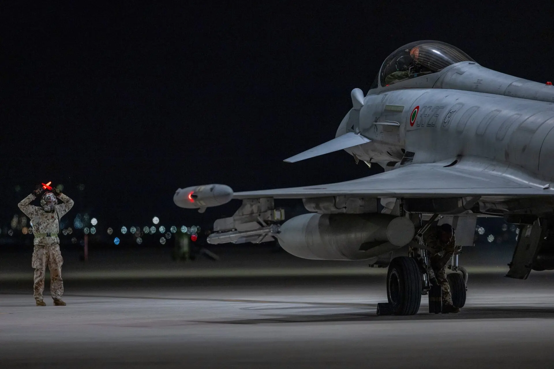 Italian Eurofighter Typhoon jet at Spears of Victory 2026