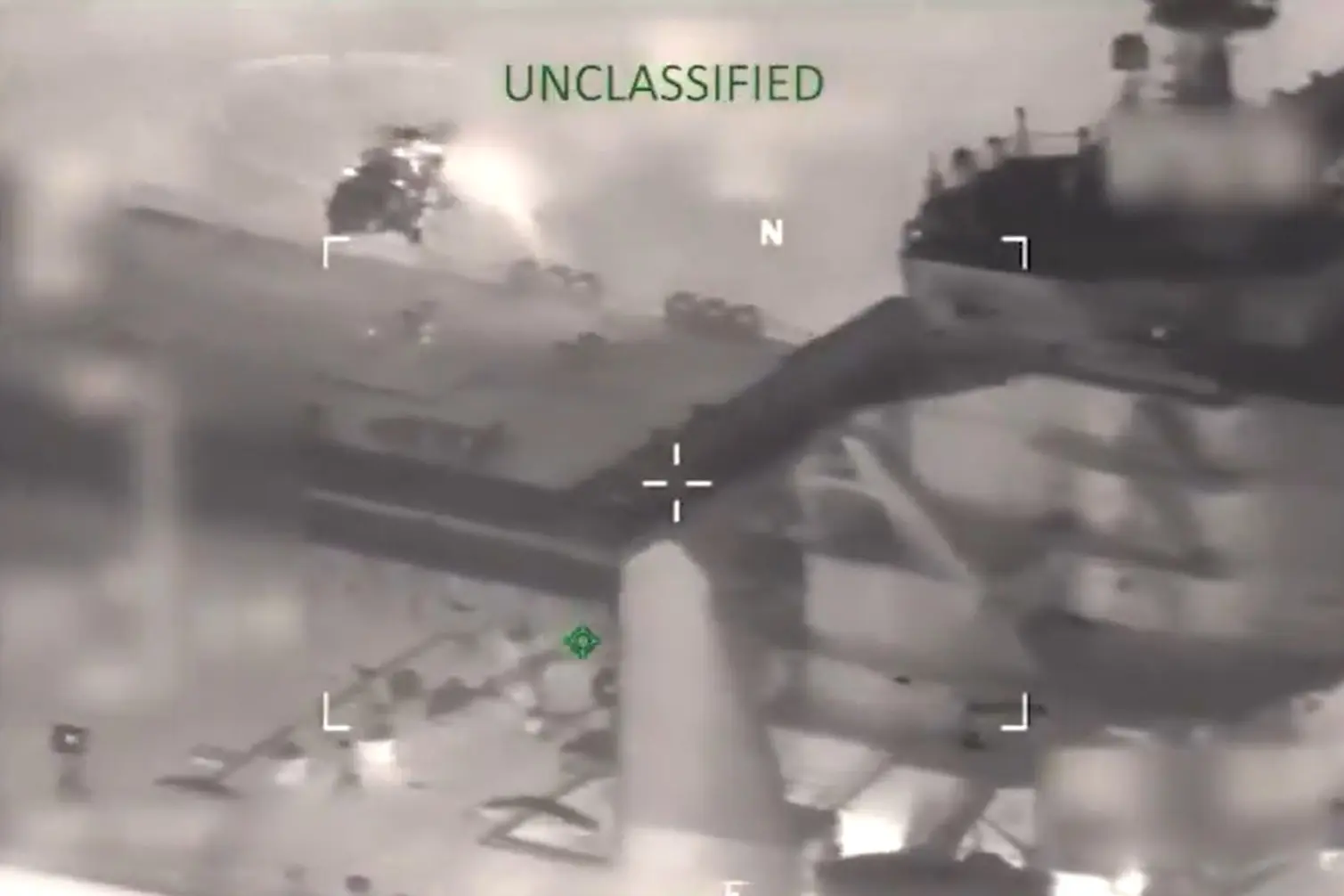 SH 60 Seahawk deploy soldiers on Sophia tanker in the Caribbean