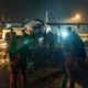 Soldiers board the Danish Defences Hercules aircraft and fly to Greenland