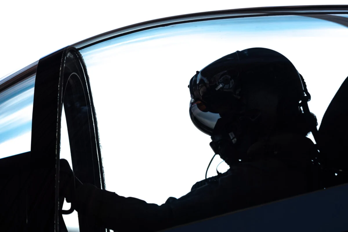 US Air Force F 35 pilot preparing for takeoff US Air Force F 35 pilot preparing for takeoff