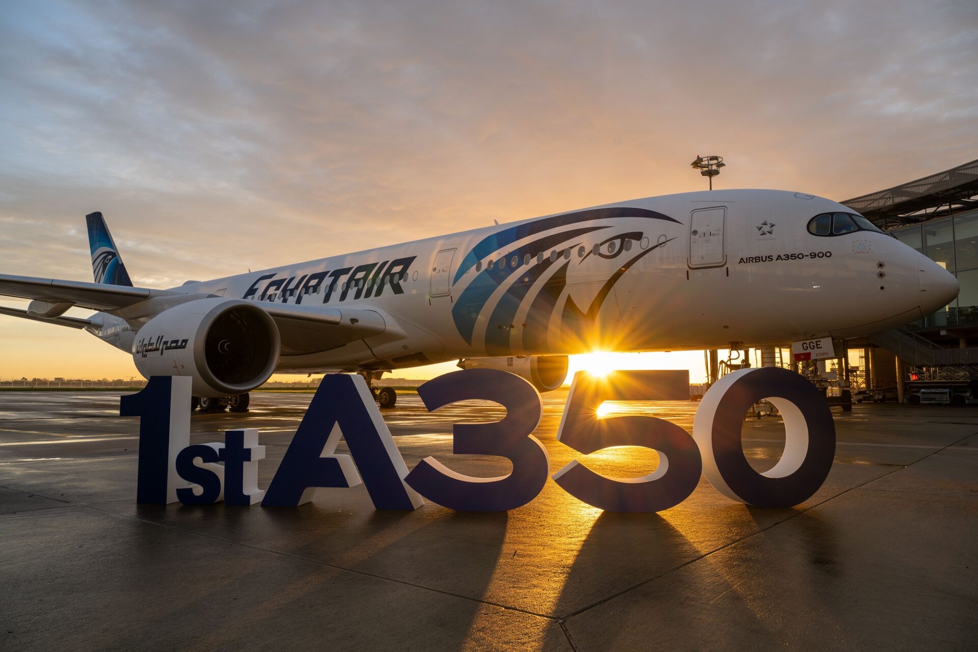 EGYPTAIR’s first of 16 Airbus A350s arrives in Cairo, ushers in new era