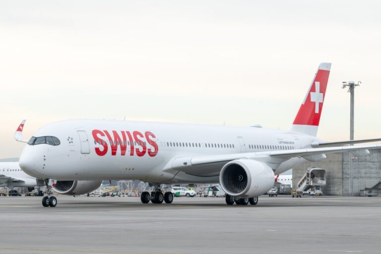 First arrival of the A350 900 HB IFB at Zurich Airport