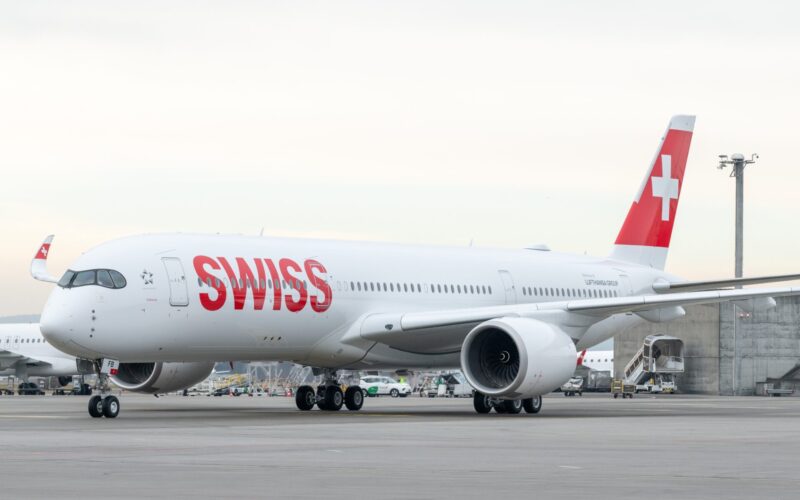 First arrival of the A350 900 HB IFB at Zurich Airport
