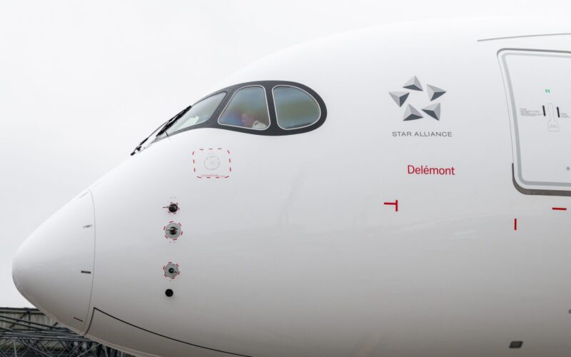 First arrival of the A350 900 HB IFB at Zurich Airport