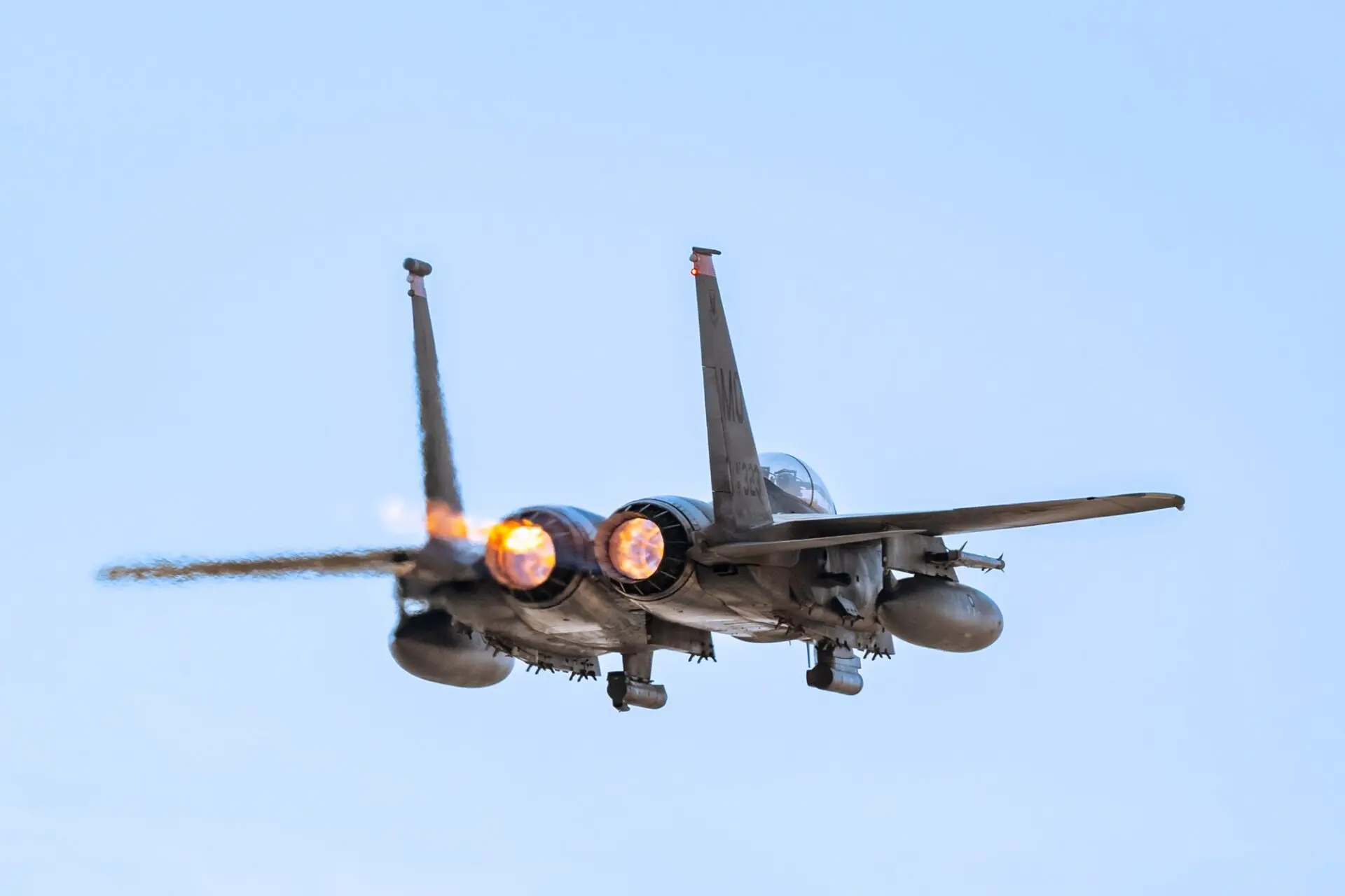 A US Air Force F 15E Strike Eagle aircraft in Kuwait