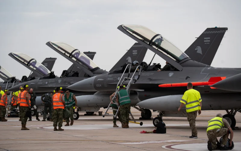 Argentina Air Force F 16 fighter jets