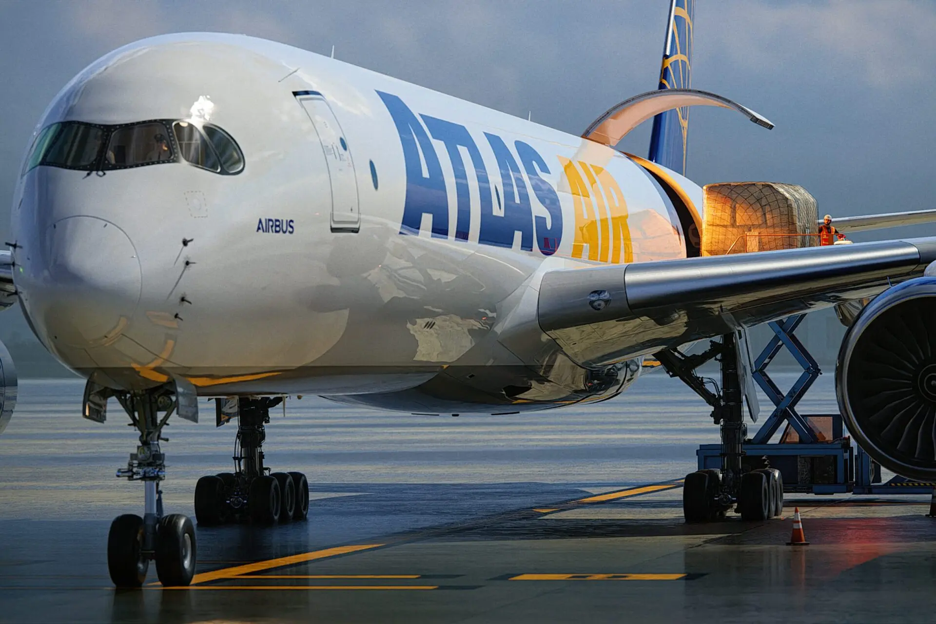 Atlas Air A350F freighter aircraft