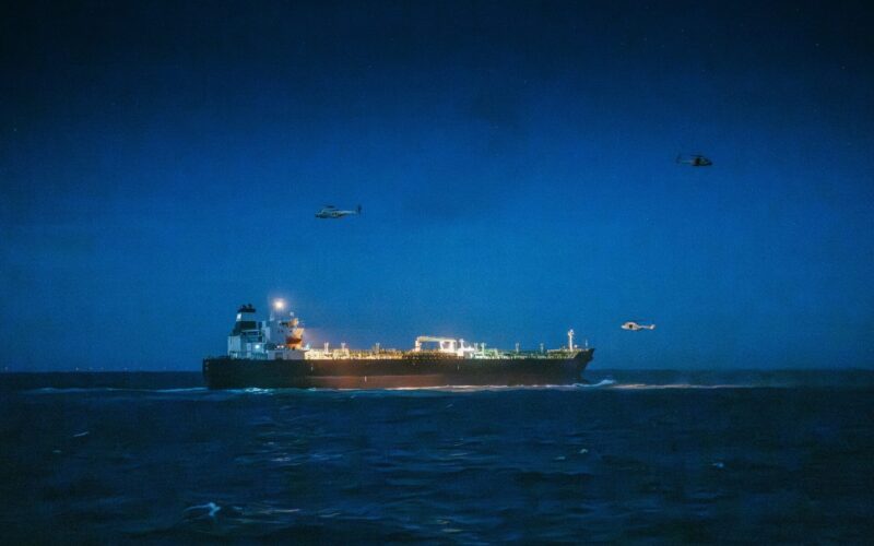 Belgium boarded a sanctioned oil tanker in the North Sea with French Navy NH90 helicopter Belgium boarded a sanctioned oil tanker in the North Sea with French Navy NH90 helicopter