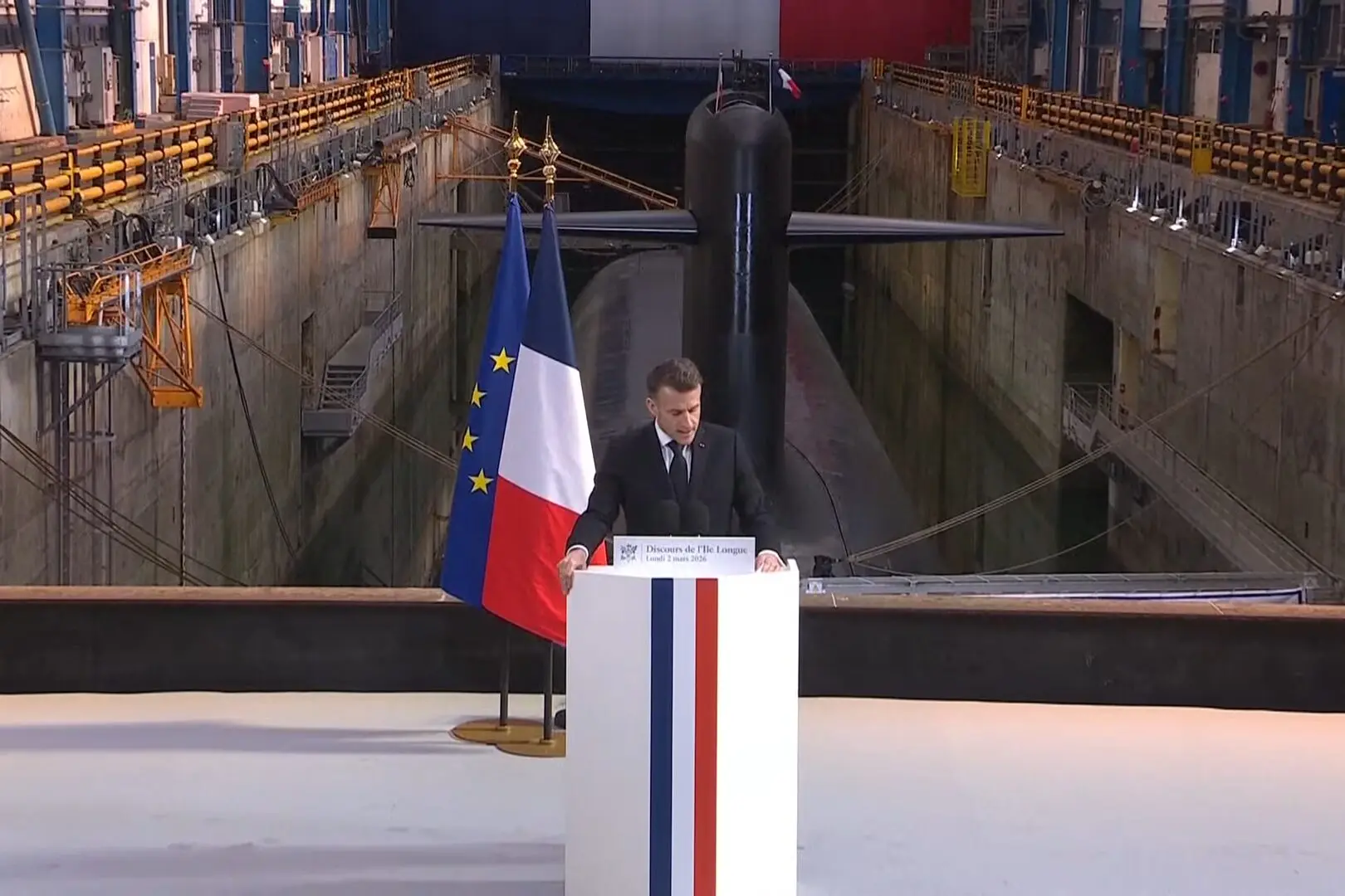 Macron speech at Ile Longue on French nuclear doctrine