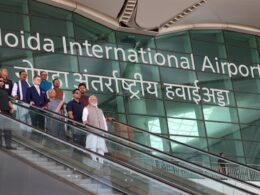 Narendra Modi inaugurating Noida International Airport