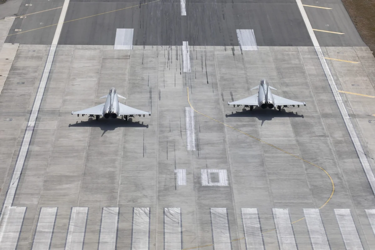 Royal Air Force Typhoon jets at RAF Akrotiri Royal Air Force Typhoon jets at RAF Akrotiri