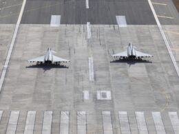 Royal Air Force Typhoon jets at RAF Akrotiri