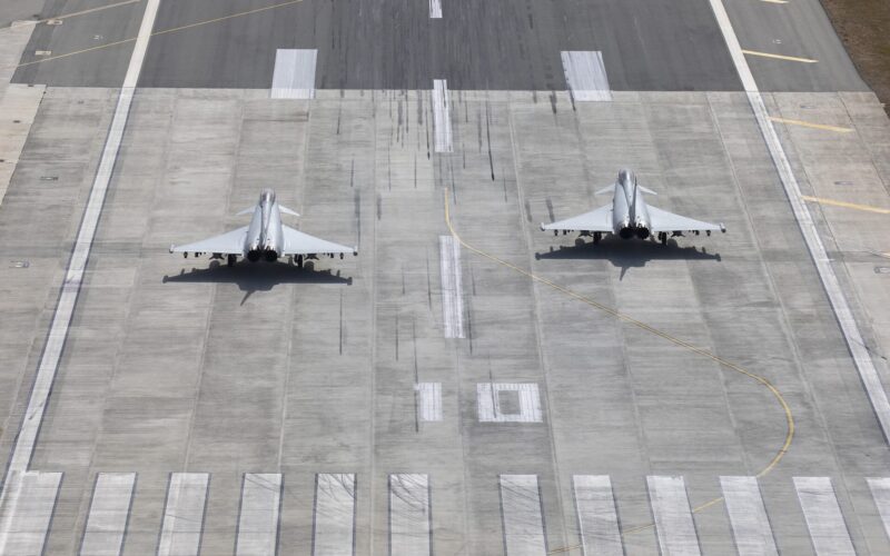 Royal Air Force Typhoon jets at RAF Akrotiri
