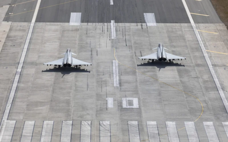Royal Air Force Typhoon jets at RAF Akrotiri