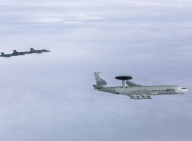 The Finnish Air Force conducted joint flight sorties with a NATO E-3A Sentry AWACS aircraft