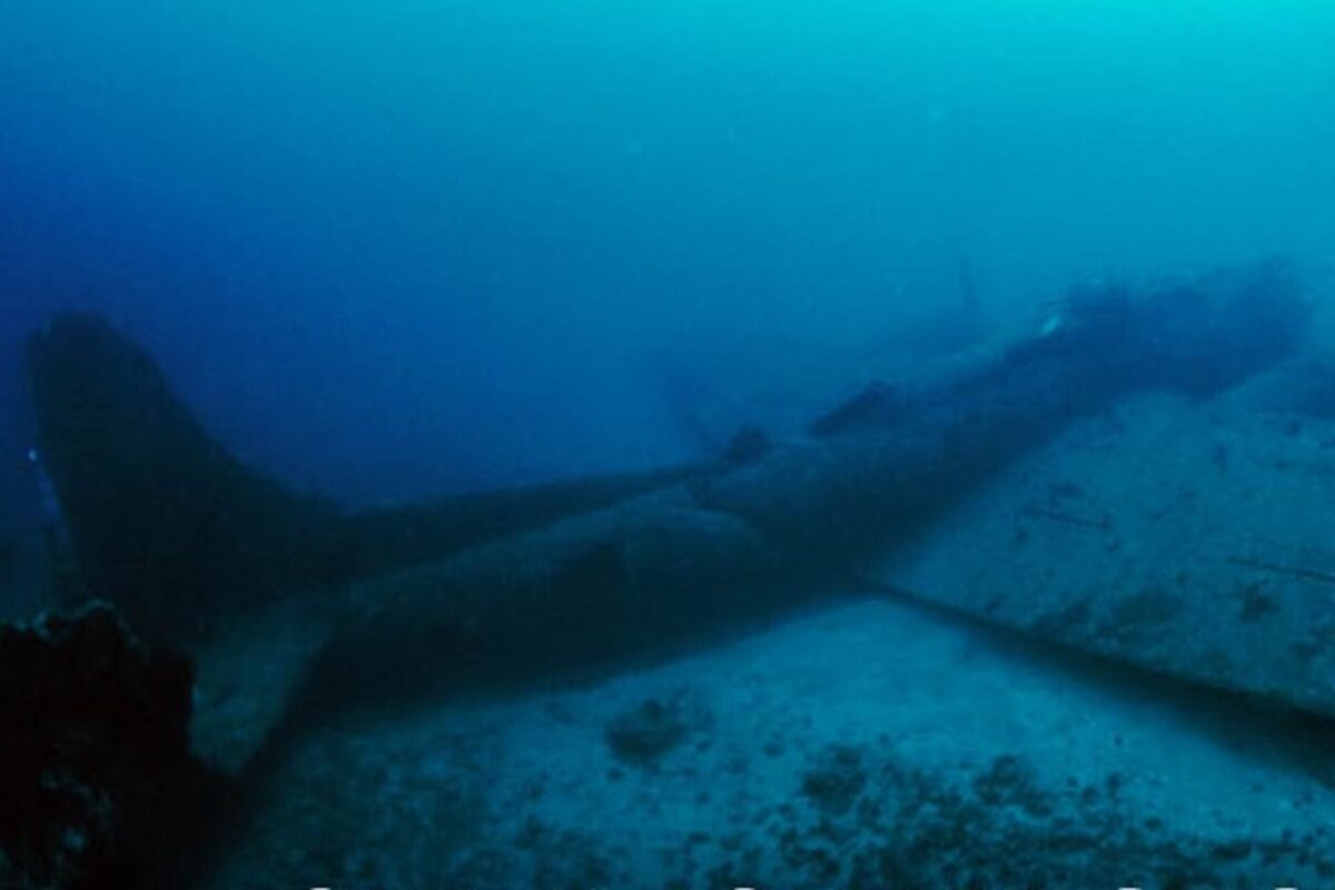 WW2 B 17 bomber North Sea WW2 B 17 bomber North Sea