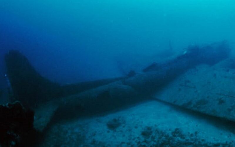 WW2 B 17 bomber North Sea WW2 B 17 bomber North Sea