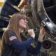 A technician at Pratt & Whitney’s West Palm Beach Engine Center performs a maintenance check on a PW1100G-JM GTF engine (1)