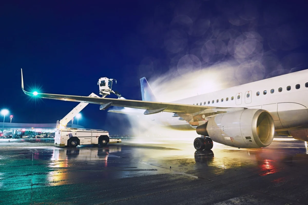 De icing of a plane De icing of a plane