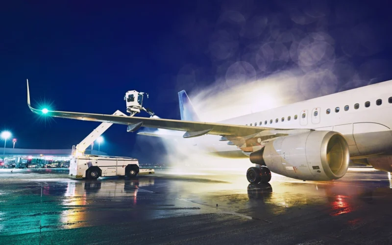 De icing of a plane