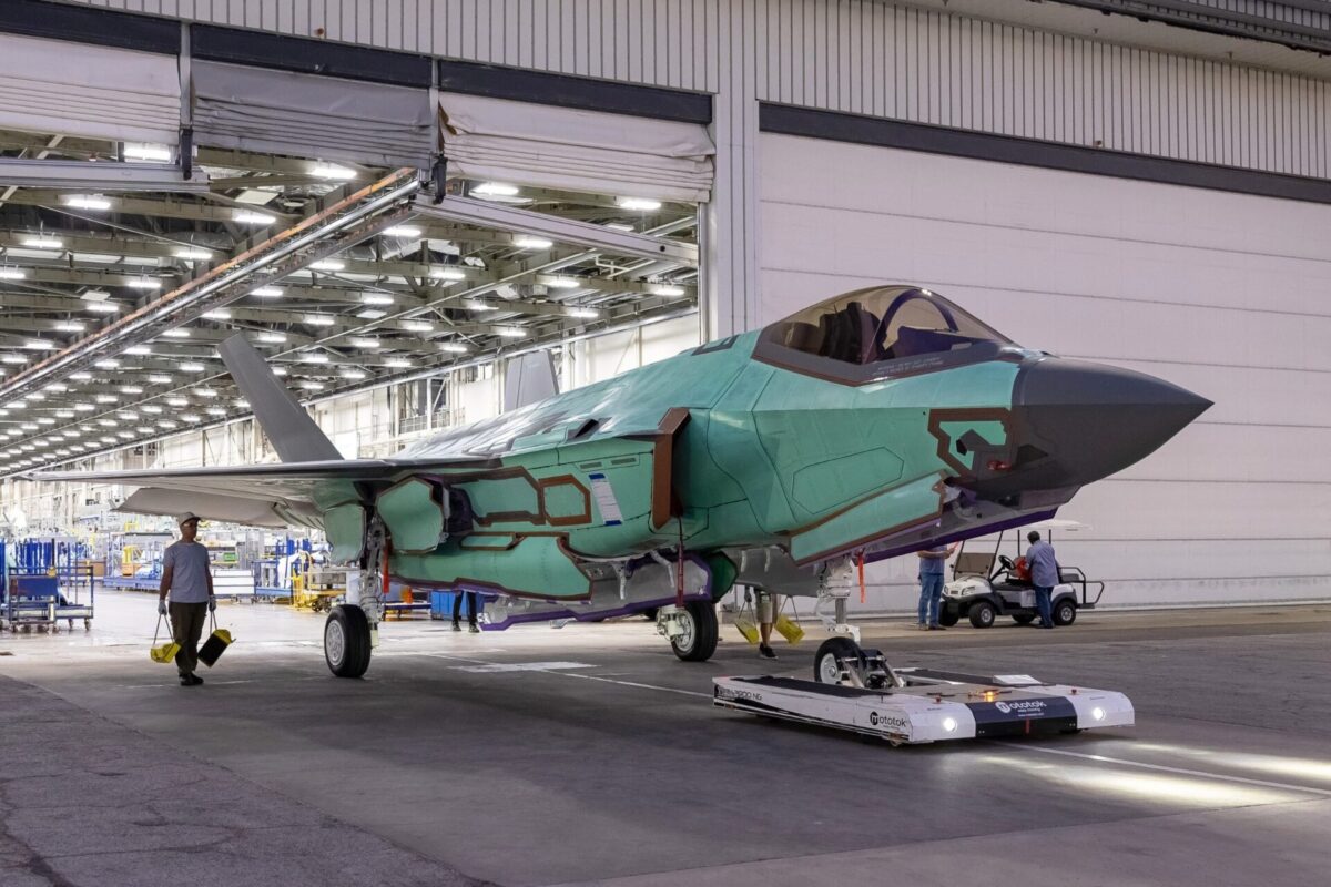 Finnish Air Force F 35 fighter final assembly