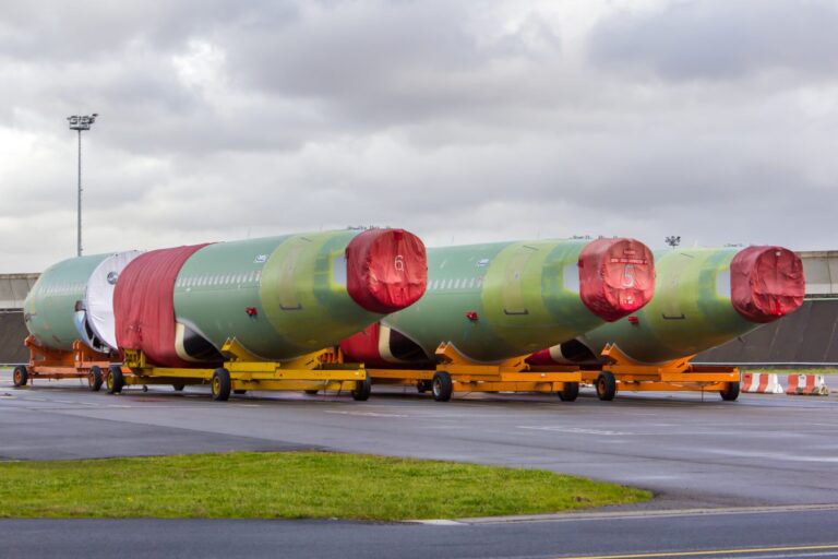 Fuselage sections of the passenger aircraft Airbus A320