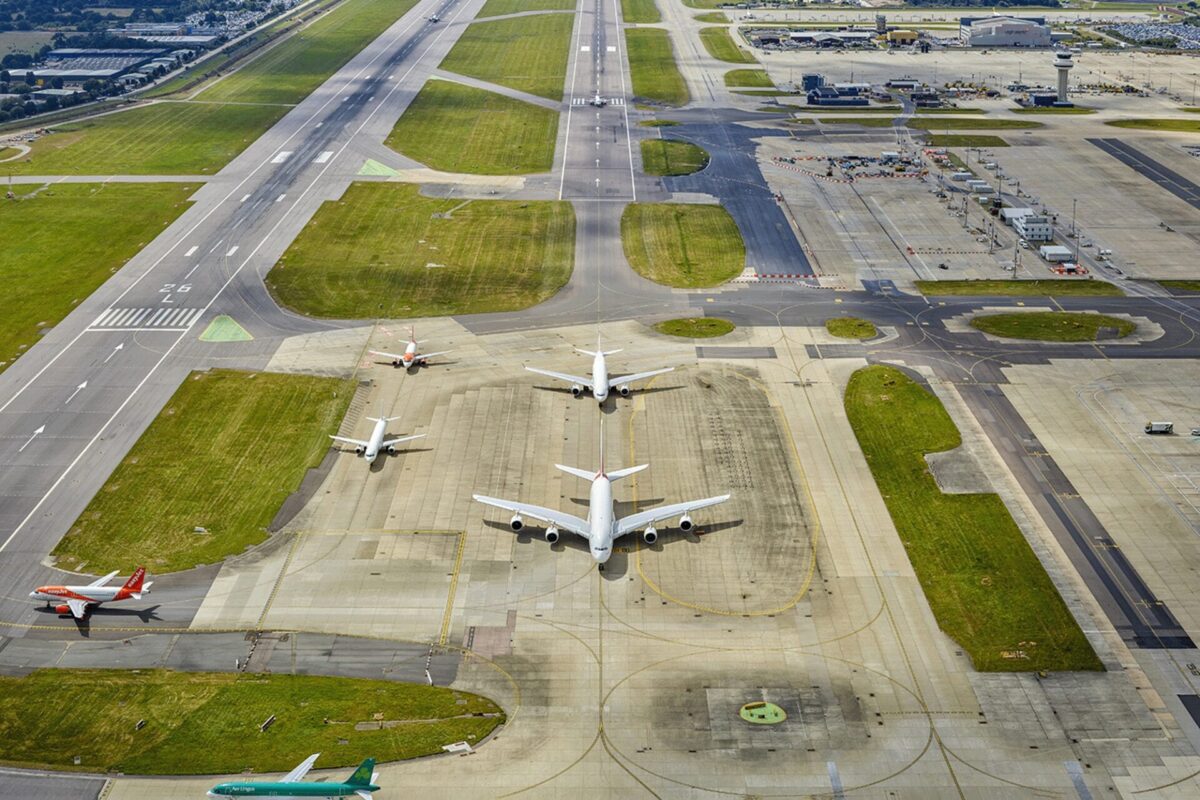 Gatwick view along runway