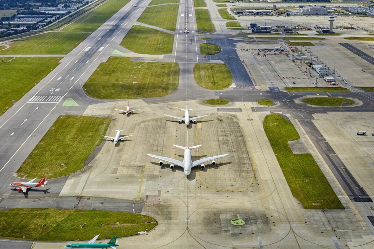 Gatwick view along runway Gatwick view along runway