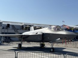 USAF Lockheed Martin F 35 fighter jet at Paris Air Show 2025