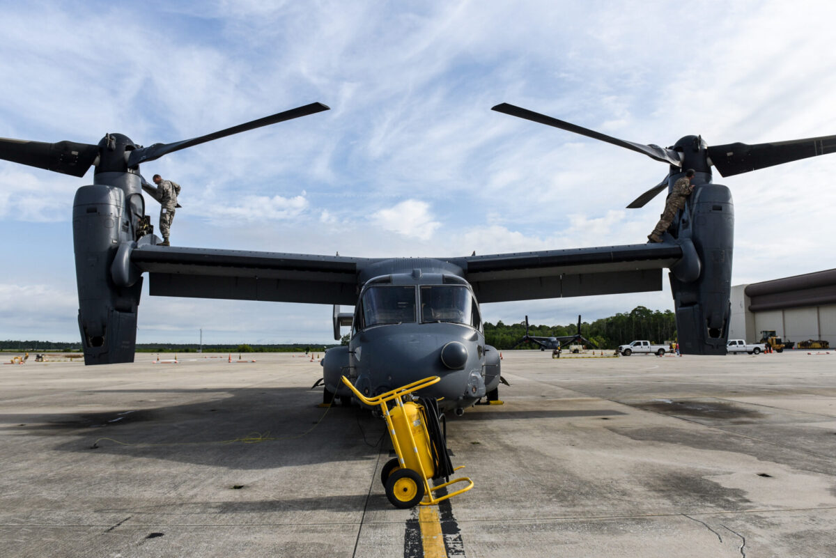 Inspection of CV 22 Osprey
