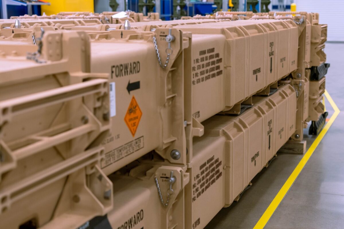 PAC 3 MSE interceptor missile crates