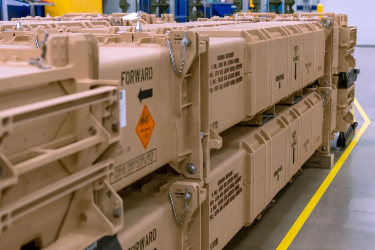 PAC 3 MSE interceptor missile crates