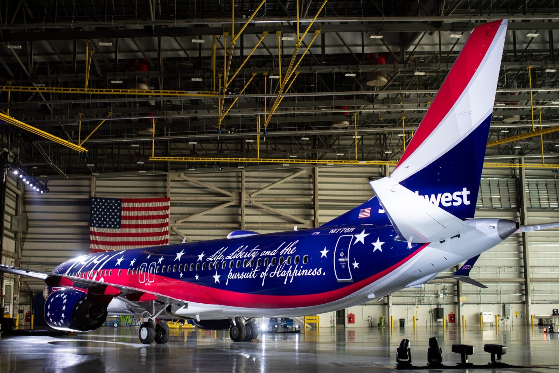 航空機・ヘリコプター 1/200 Southwest B737-Max8 G25WA1008 Southwest showcases Independence One to mark US' 250th year