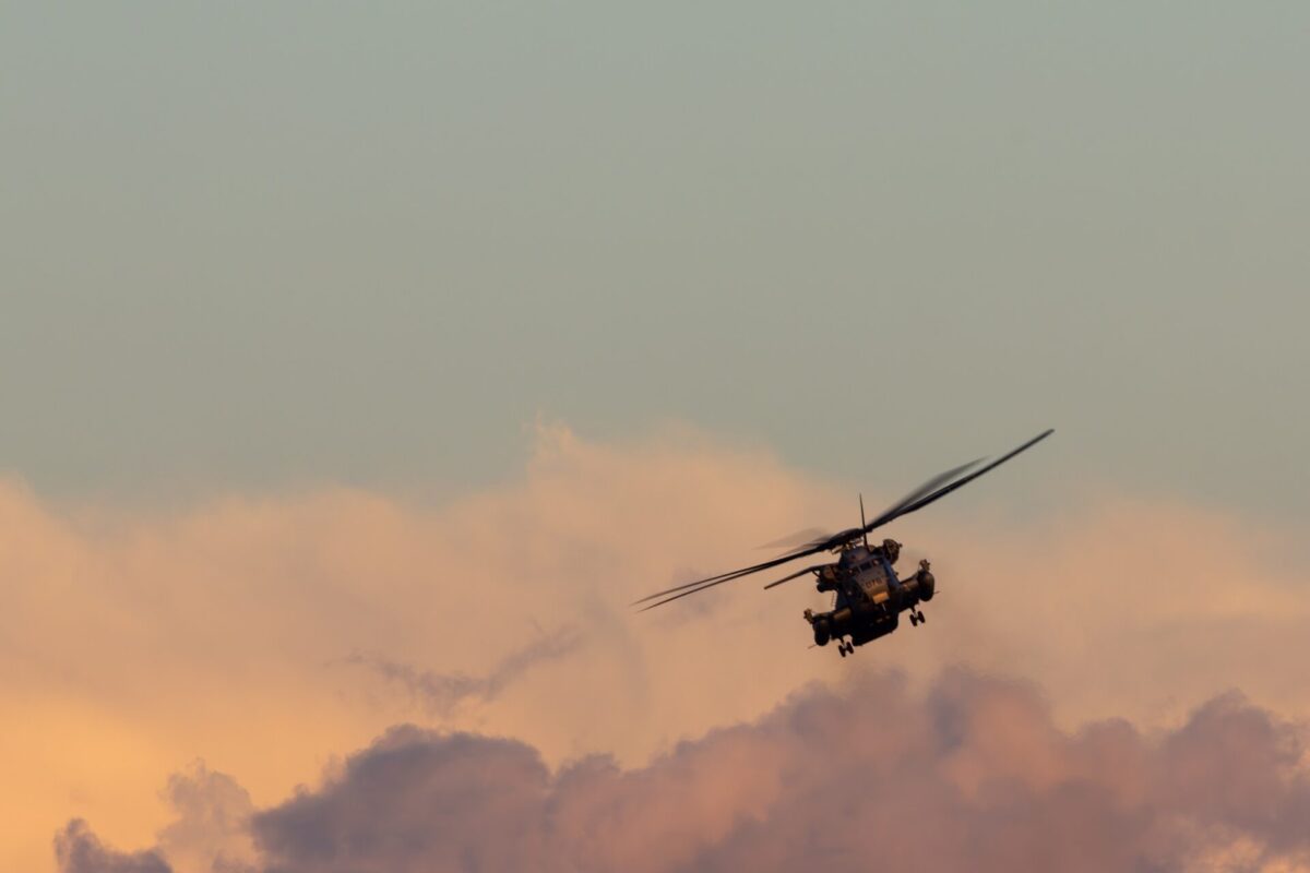 US Marine Corps Sikorsky CH 53E Super Stallion heavy lift helicopter