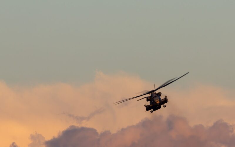 US Marine Corps Sikorsky CH 53E Super Stallion heavy lift helicopter