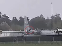 USAF C 130 damaged by intruder at Shannon Airport