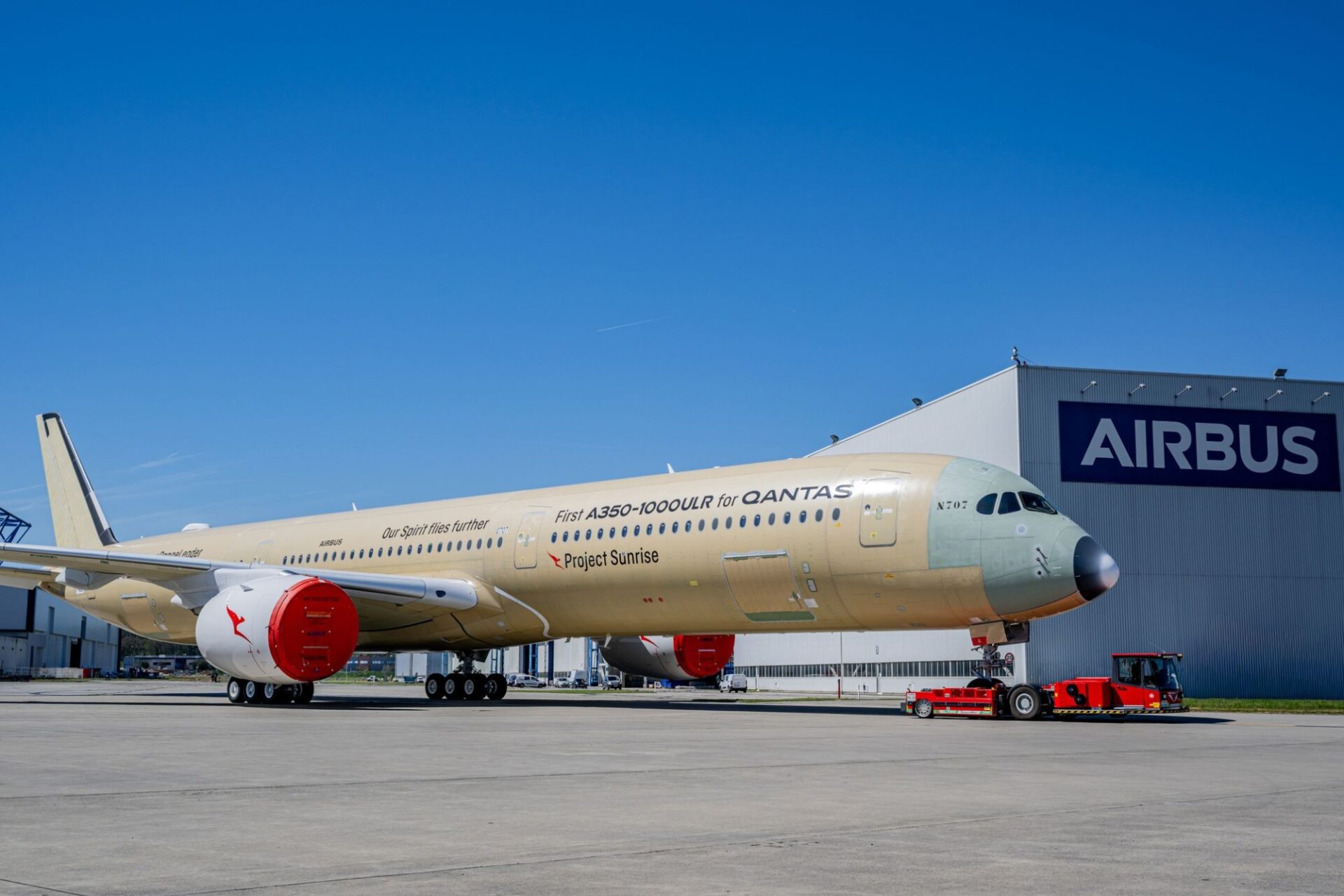 First Qantas A350 for Project Sunrise rolls out of Airbus factory in France