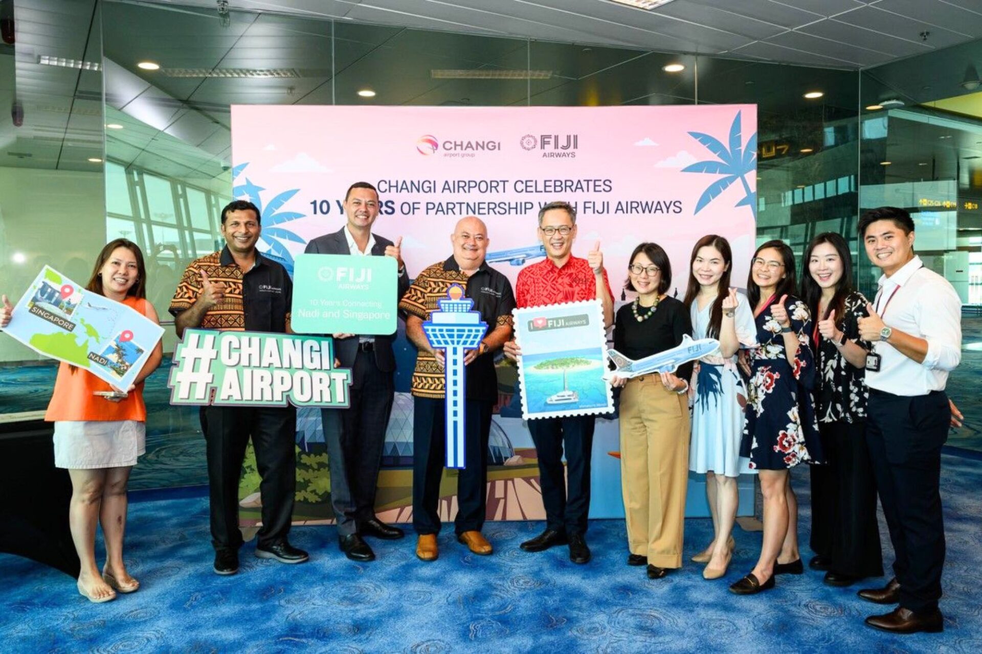 Fiji Airways celebrates 10 years of connecting Nadi and Singapore via Changi hub