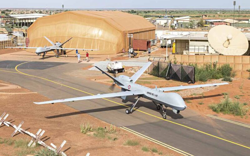 French Reaper drones during operations in Niamey