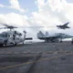Aircraft aboard the Nimitz class aircraft carrier USS Abraham Lincoln