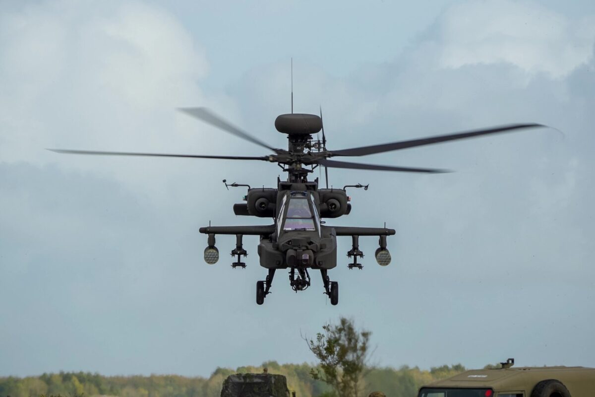 British Army Boeing Apache Attack helicopterH64E