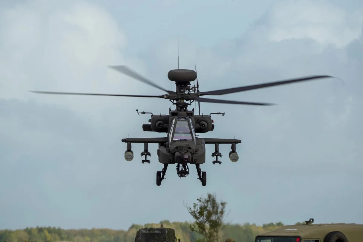 British Army Boeing Apache Attack helicopterH64E British Army Boeing Apache Attack helicopterH64E