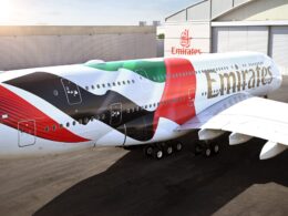Emirates Airbus A380 UAE flag