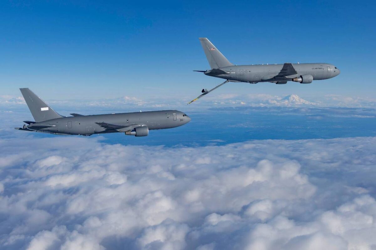 İsrail’in İlk KC-46 ‘Gideon’ Tankeri ABD Gökyüzünde İlk Uçuşunu Tamamladı
