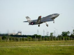 Baykars Kizilelma unmanned fighter during the K SWARM live flight trials at the companys flight and test center in Çorlu Turkey
