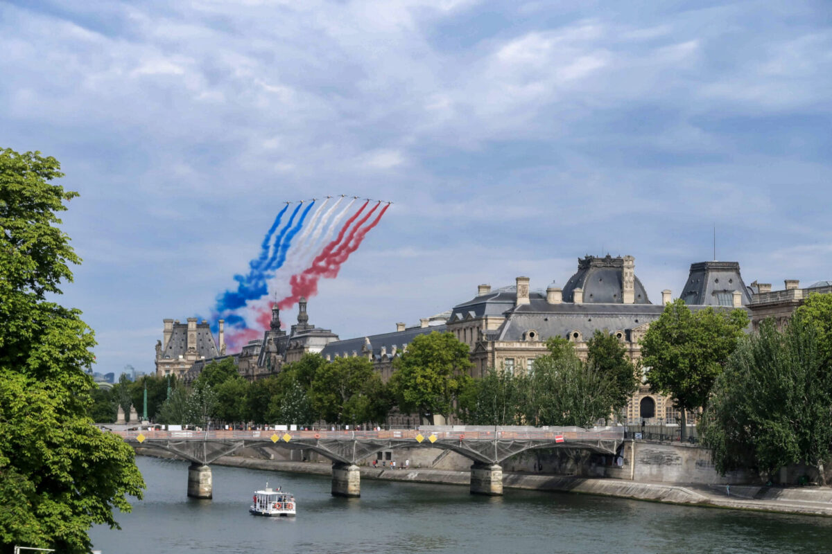 Patrouille de France during Bastille Day 2023 Patrouille de France during Bastille Day 2023
