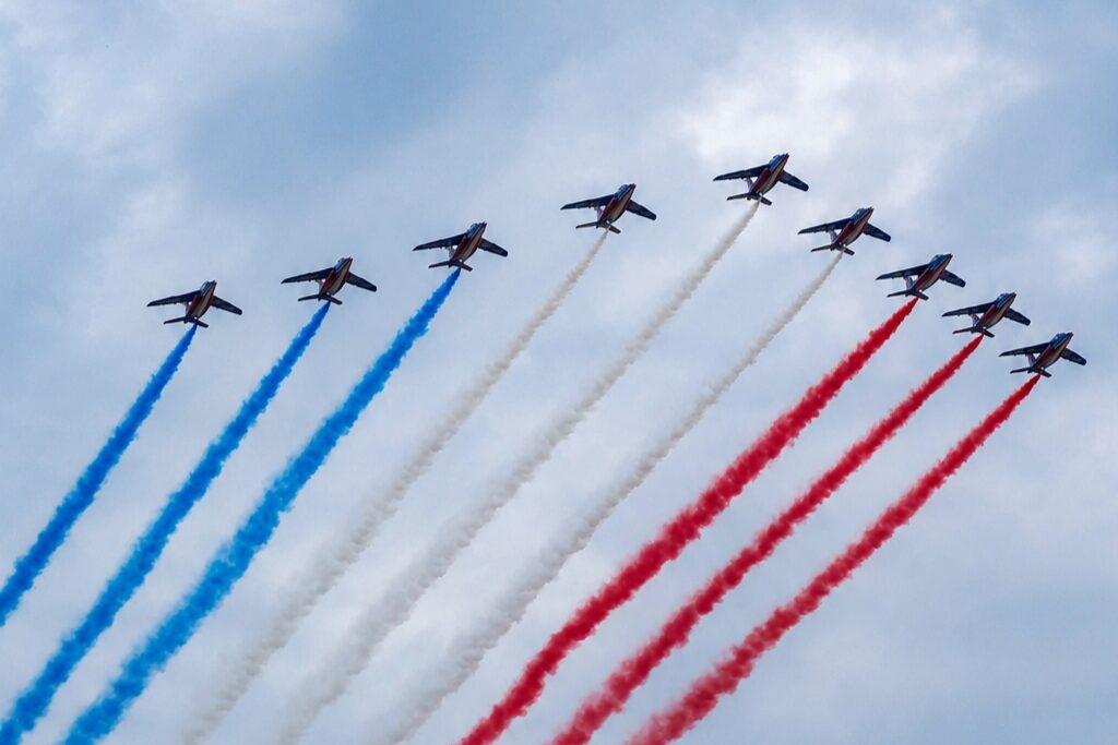 Patrouille de France during Bastille Day 2023 Patrouille de France during Bastille Day 2023