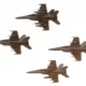 Royal Australian Air Force FA 18F Super Hornets and an EA 18G Growler